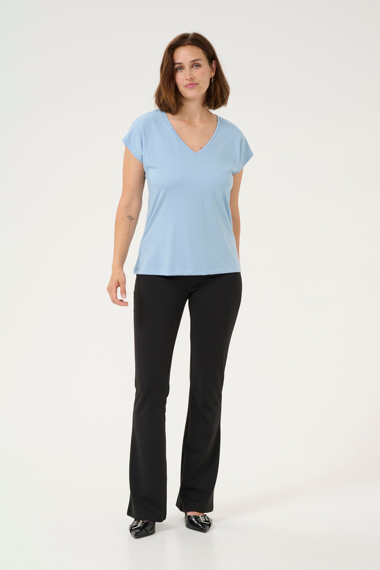 T-Shirt pour femme par Kaffe | 10504040 Chambray Doux | Boutique Vvög, vêtements mode pour homme et femme