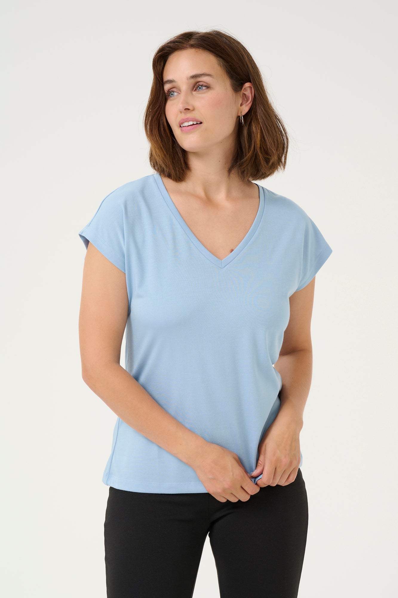 T-Shirt pour femme par Kaffe | 10504040 Chambray Doux | Boutique Vvög, vêtements mode pour homme et femme