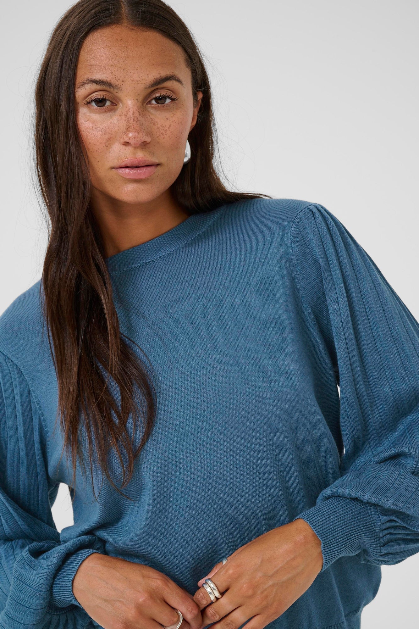 Chandail manches longues pour femme par Kaffe | 10507905 Mer De Béring | Boutique Vvög, vêtements mode pour homme et femme