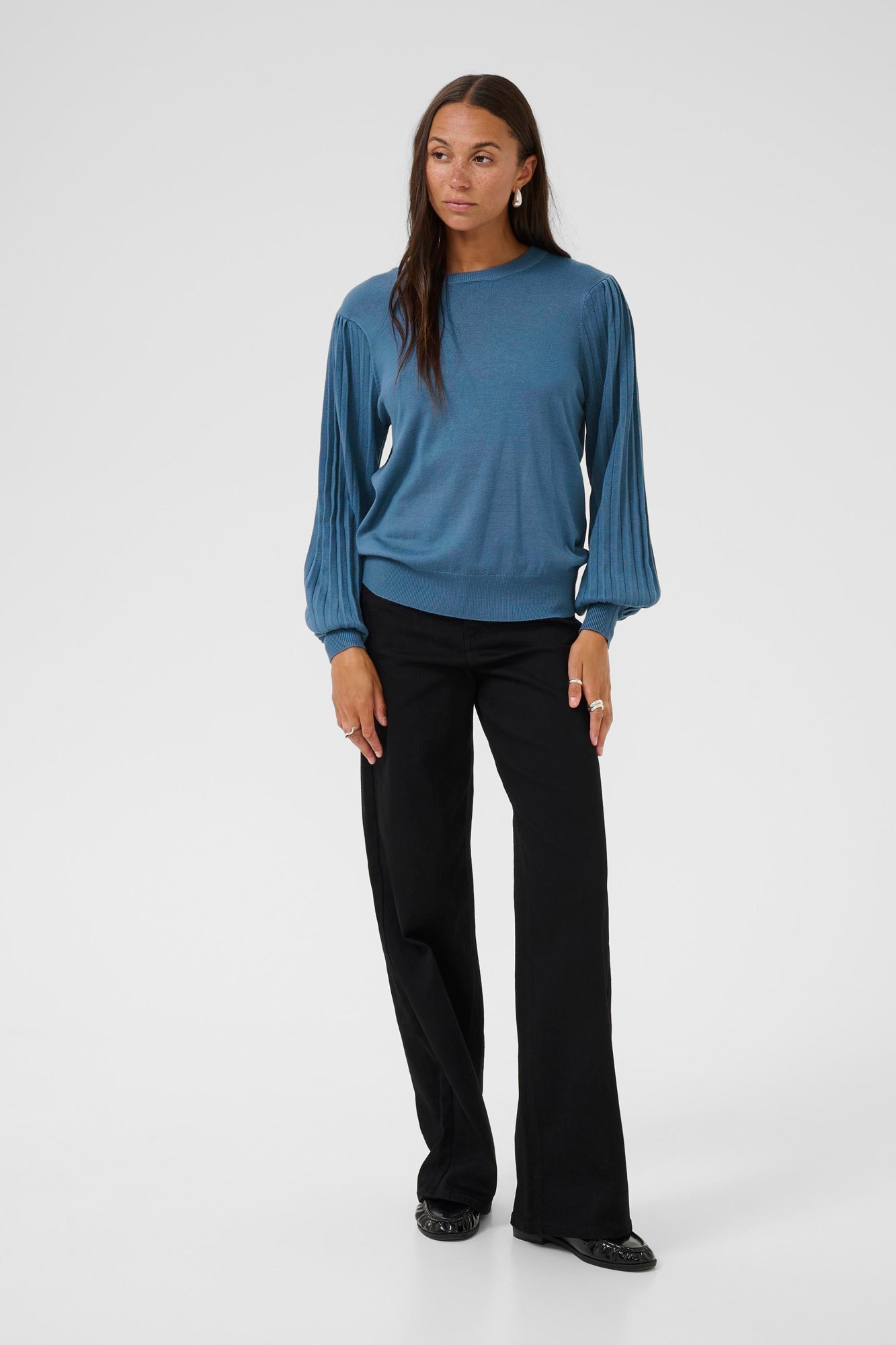 Chandail manches longues pour femme par Kaffe | 10507905 Mer De Béring | Boutique Vvög, vêtements mode pour homme et femme