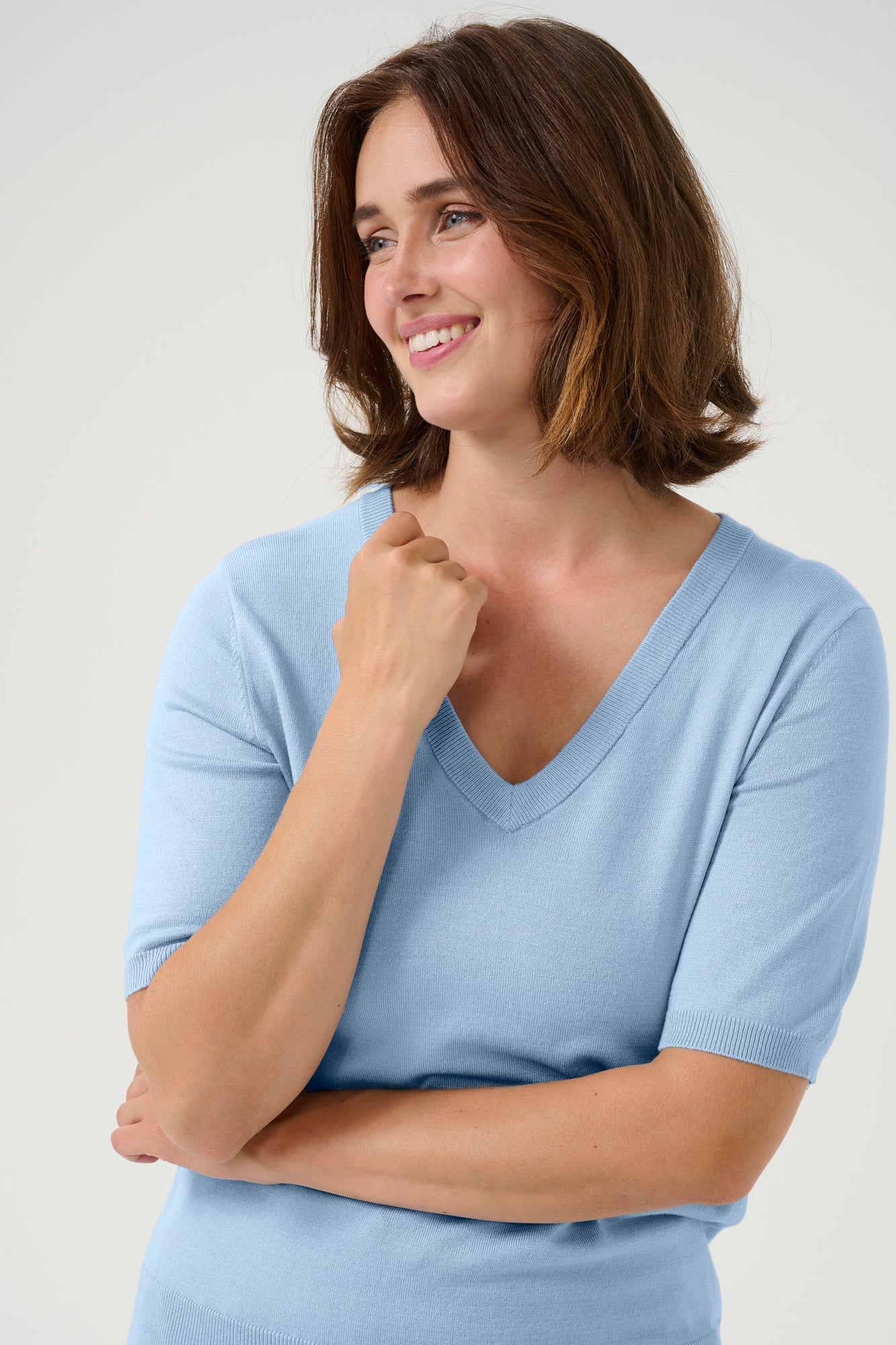 T-Shirt pour femme par Kaffe | 10508412 Chambray Doux | Boutique Vvög, vêtements mode pour homme et femme