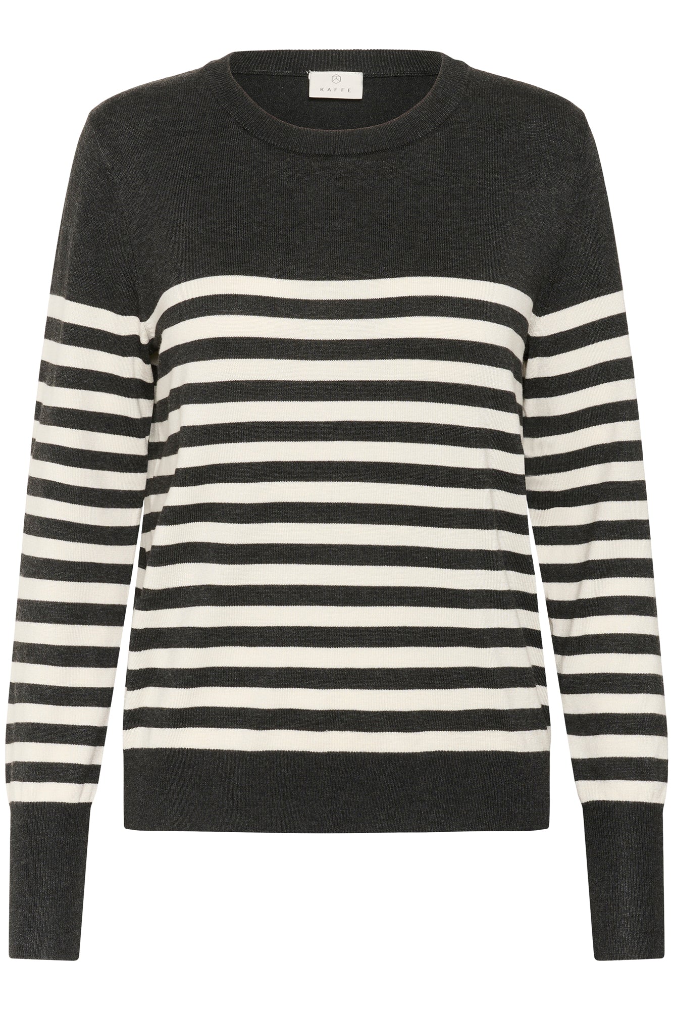 Chandail manches longues pour femme par Kaffe | 10509065 Dgm/Tourterelle | Boutique Vvög, vêtements mode pour homme et femme