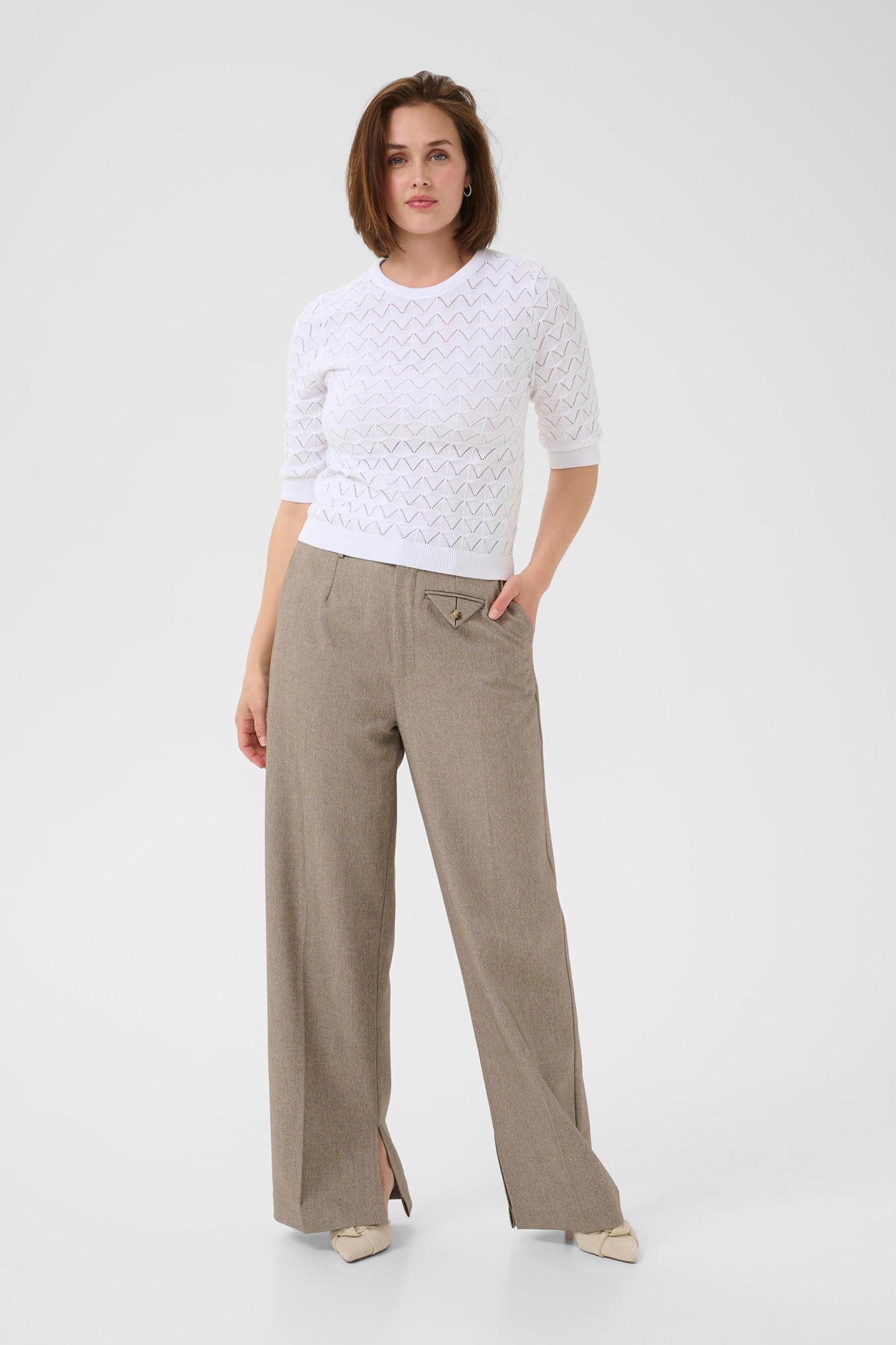 T-Shirt pour femme par Kaffe | 10509599 Craie | Boutique Vvög, vêtements mode pour homme et femme