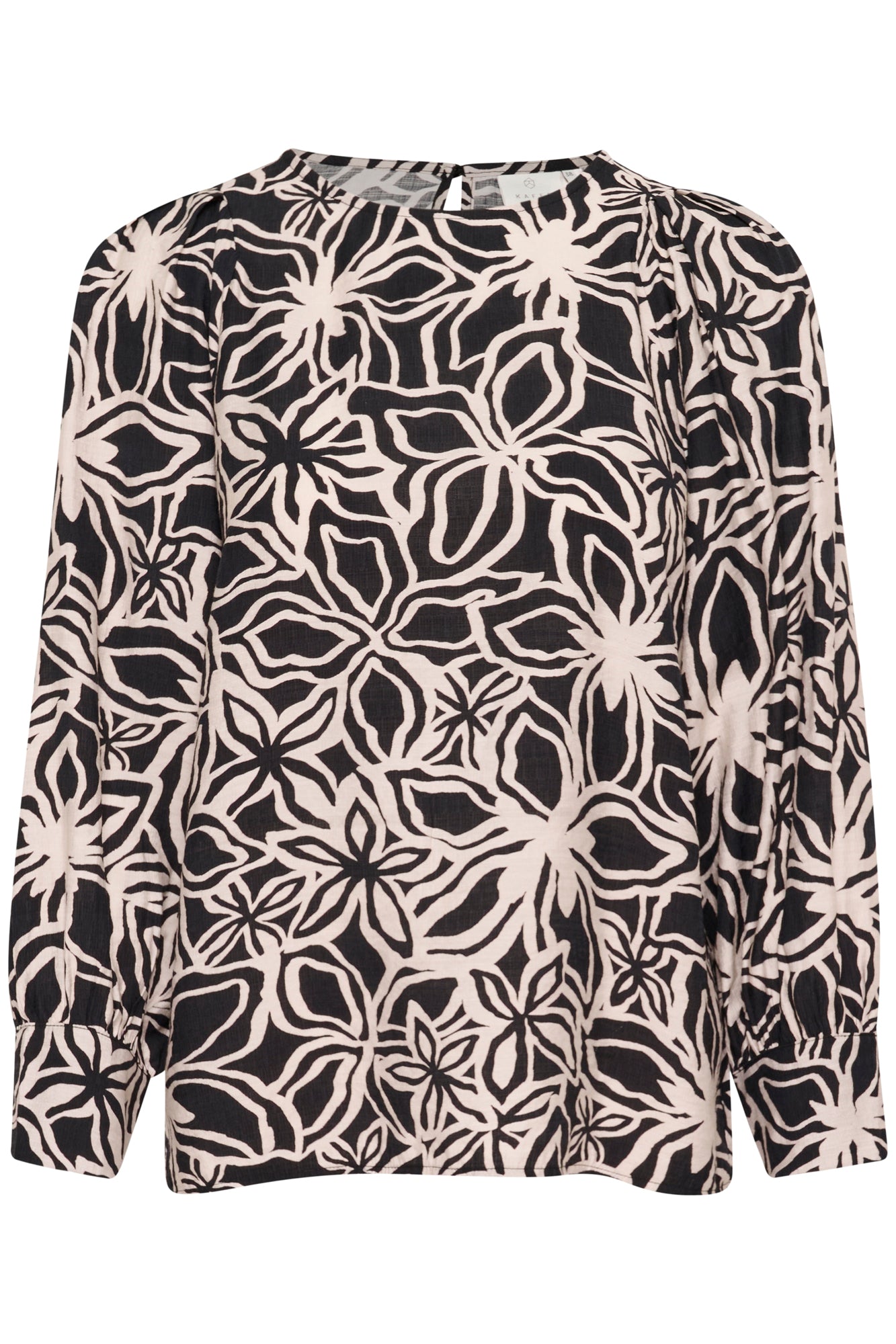 Blouse pour femme par Kaffe | 10509607 Noir/Beige Clair | Boutique Vvög, vêtements mode pour homme et femme