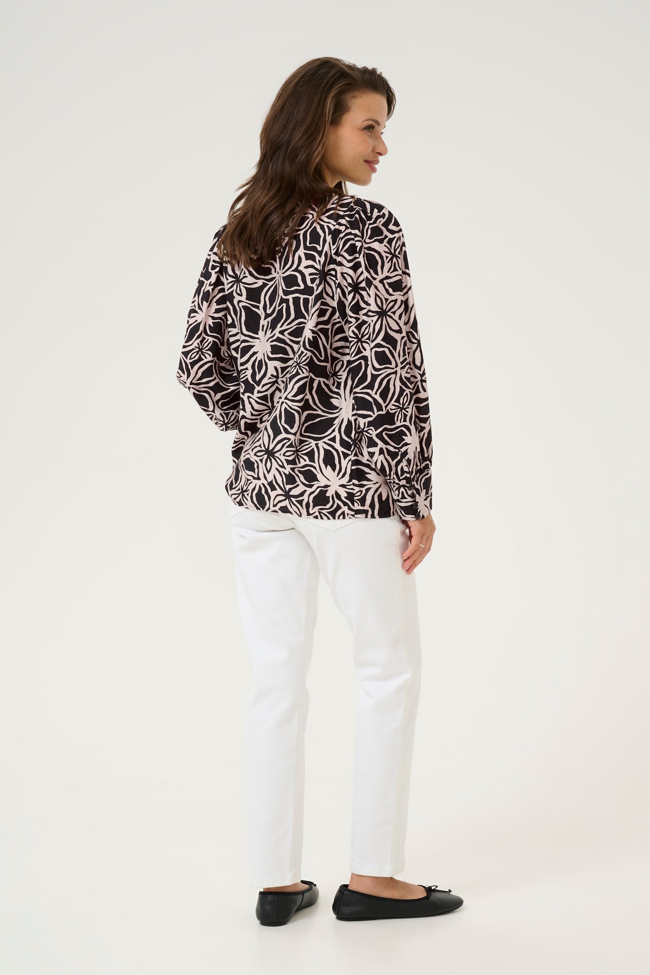 Blouse pour femme par Kaffe | 10509607 Noir/Beige Clair | Boutique Vvög, vêtements mode pour homme et femme