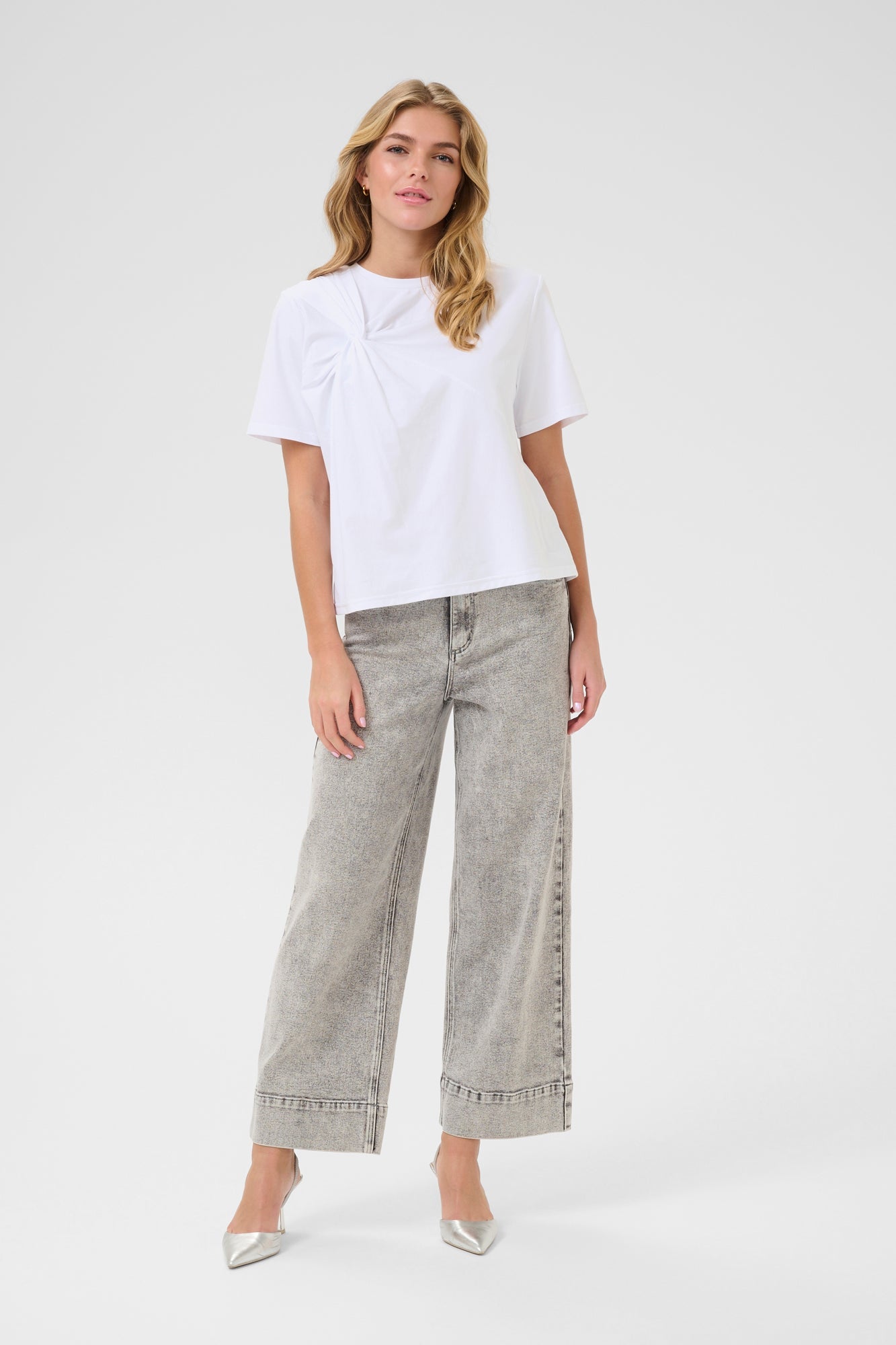 T-Shirt pour femme par Kaffe | 10509656 Blanc | Boutique Vvög, vêtements mode pour homme et femme