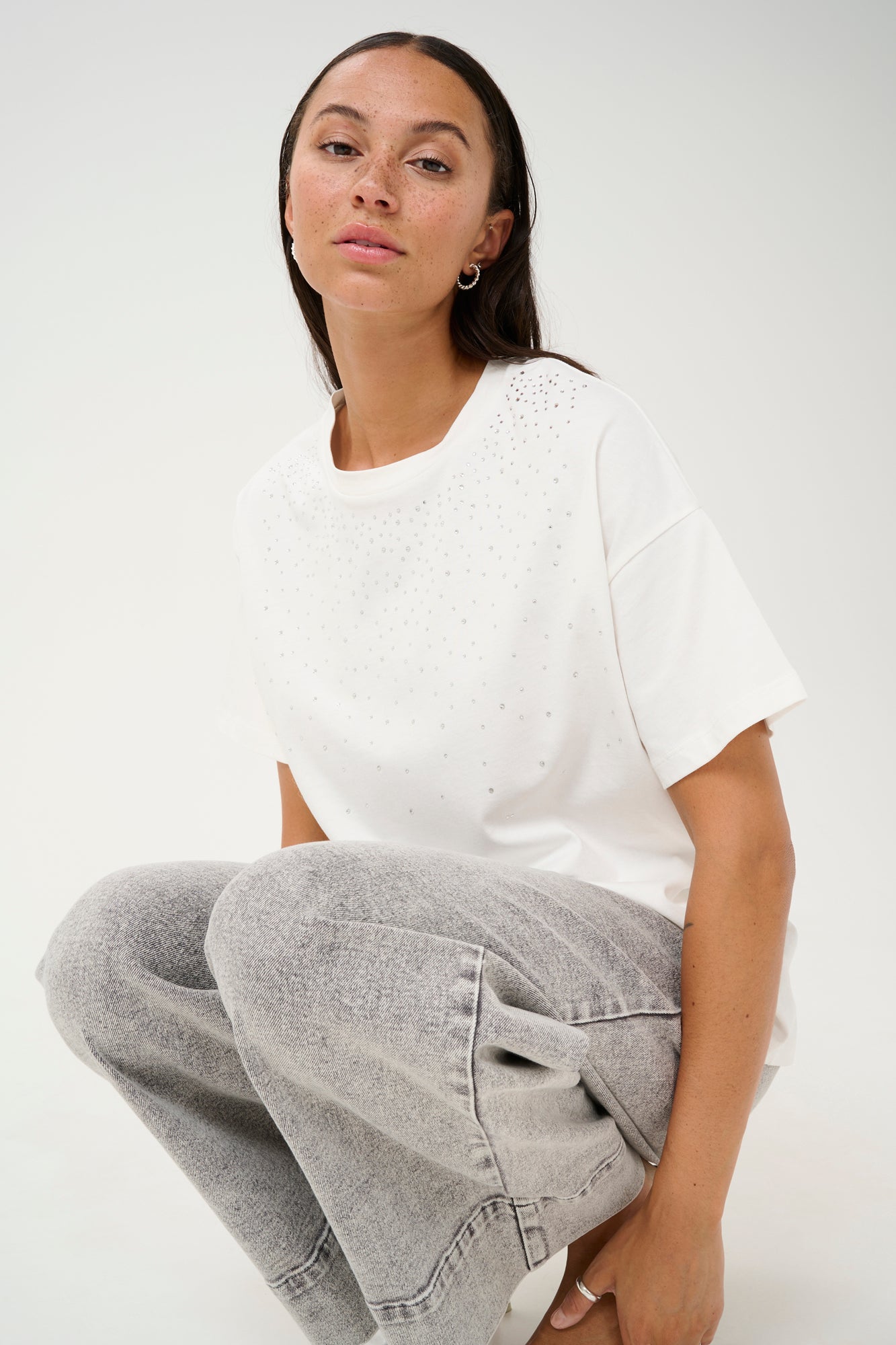 T-Shirt pour femme par Kaffe | 10509721 Craie | Boutique Vvög, vêtements mode pour homme et femme