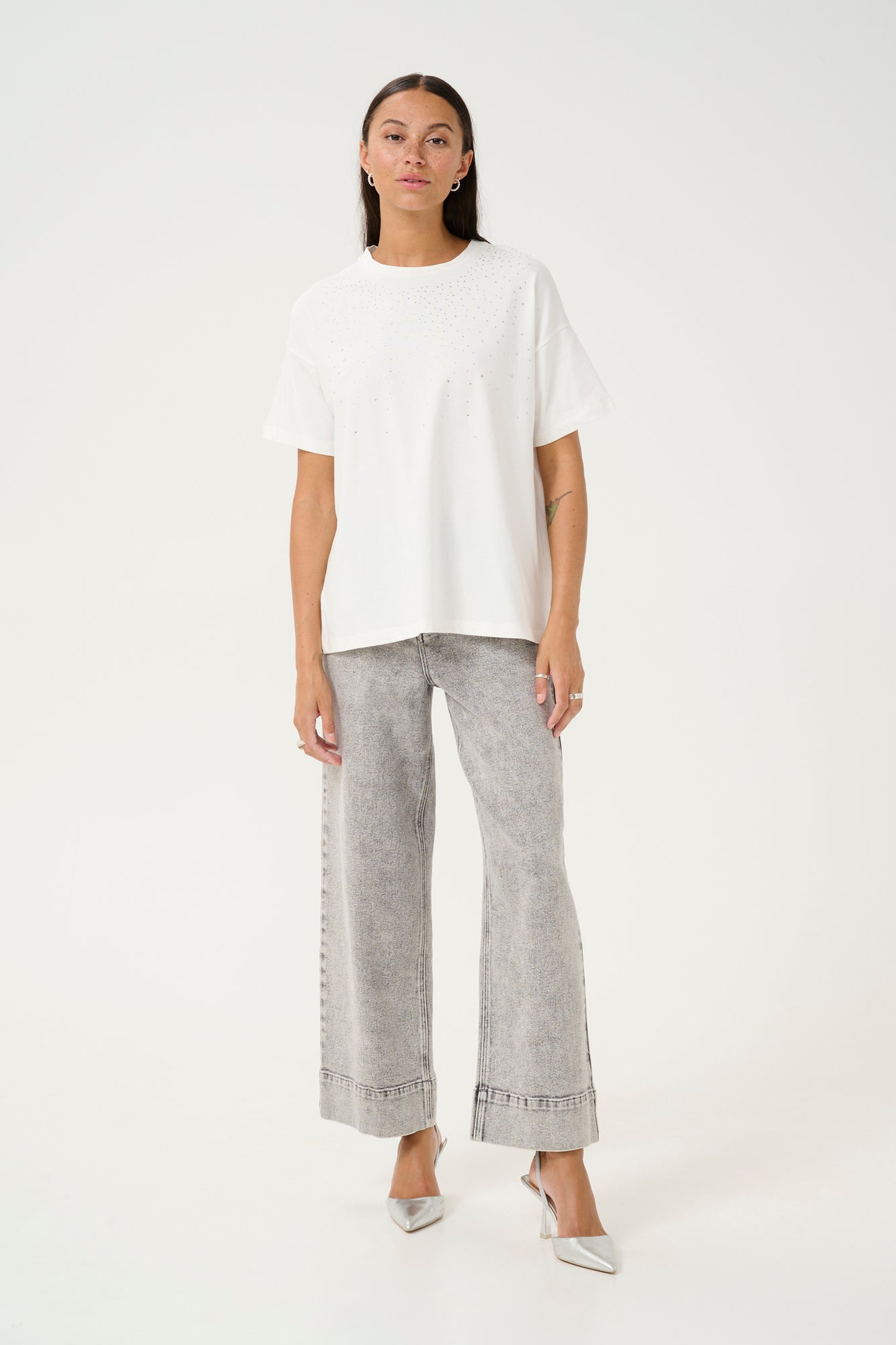 T-Shirt pour femme par Kaffe | 10509721 Craie | Boutique Vvög, vêtements mode pour homme et femme