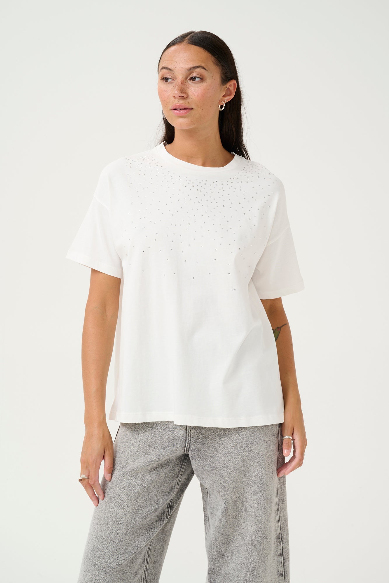 T-Shirt pour femme par Kaffe | 10509721 Craie | Boutique Vvög, vêtements mode pour homme et femme