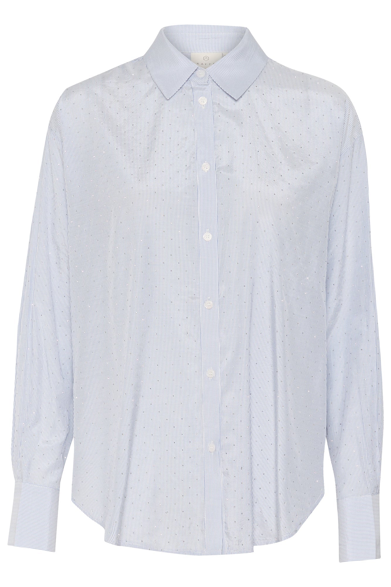 Blouse pour femme par Kaffe | 10509799 Bleu/Rayure Blanche | Boutique Vvög, vêtements mode pour homme et femme