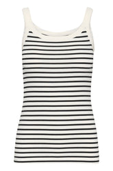 Camisole pour femme par Kaffe | 10509814 Craie/Bande Noire | Boutique Vvög, vêtements mode pour homme et femme