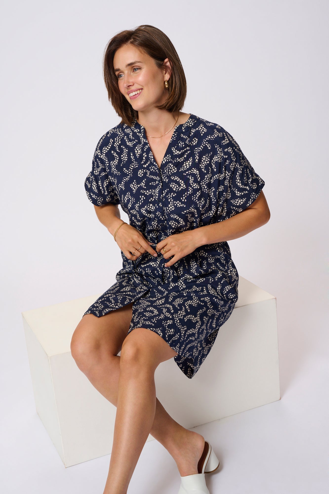 Robe pour femme par Kaffe | 10509919 Marine Minuit | Boutique Vvög, vêtements mode pour homme et femme