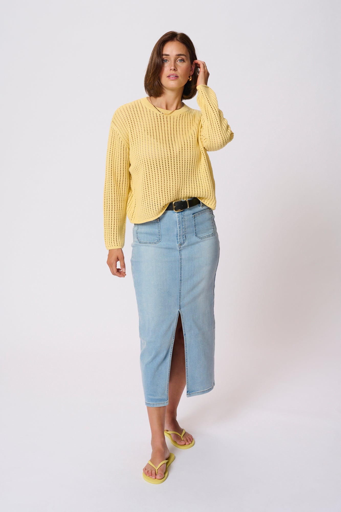 Chandail manches longues pour femme par Kaffe | 10509985 Paille | Boutique Vvög, vêtements mode pour homme et femme
