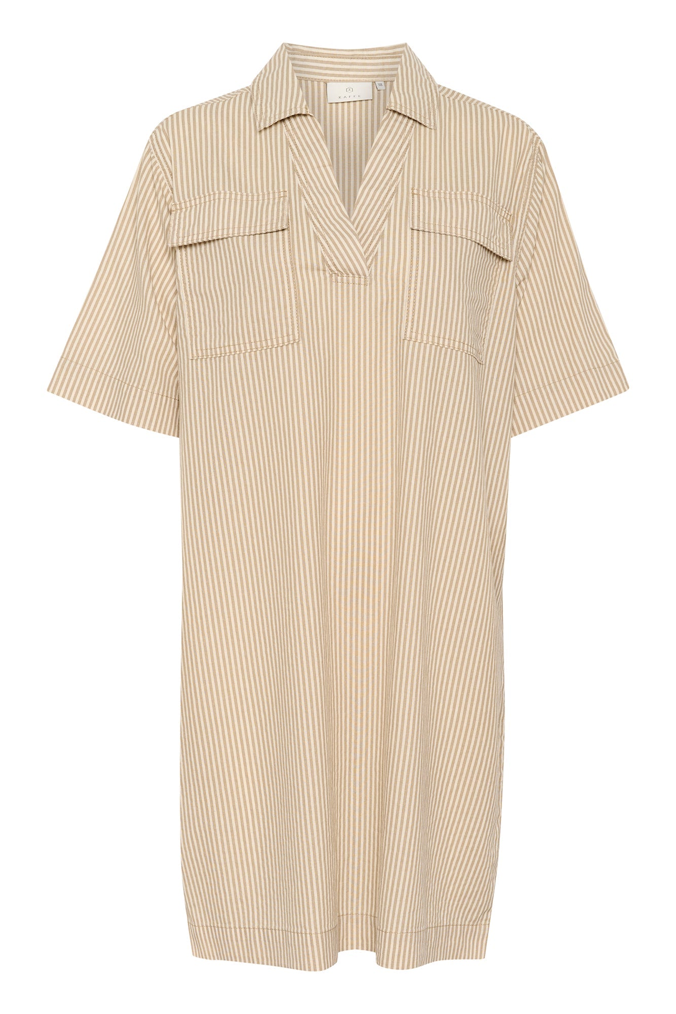 Robe pour femme par Kaffe | 10510107 Chincilla/Blanc | Boutique Vvög, vêtements mode pour homme et femme