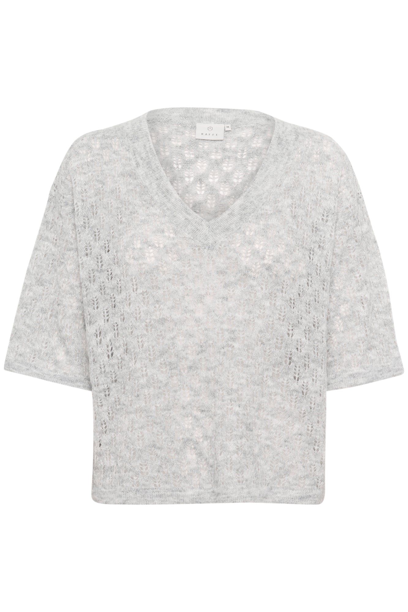 Chandail troué pour femme par Kaffe | 10510171 Mélangé Gris Clair | Boutique Vvög, vêtements mode pour homme et femme