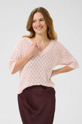 Chandail troué pour femme par Kaffe | 10510171 Mélangé Lotus | Boutique Vvög, vêtements mode pour homme et femme