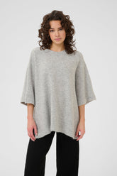 Chandail ample pour femme par Kaffe | 10510479 Mélangé Gris Clair | Boutique Vvög, vêtements mode pour homme et femme