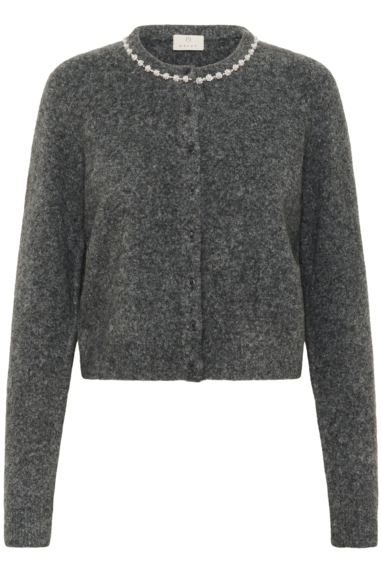 Cardigan pour femme par Kaffe | 10510621 Mélangé Gris | Boutique Vvög, vêtements mode pour homme et femme