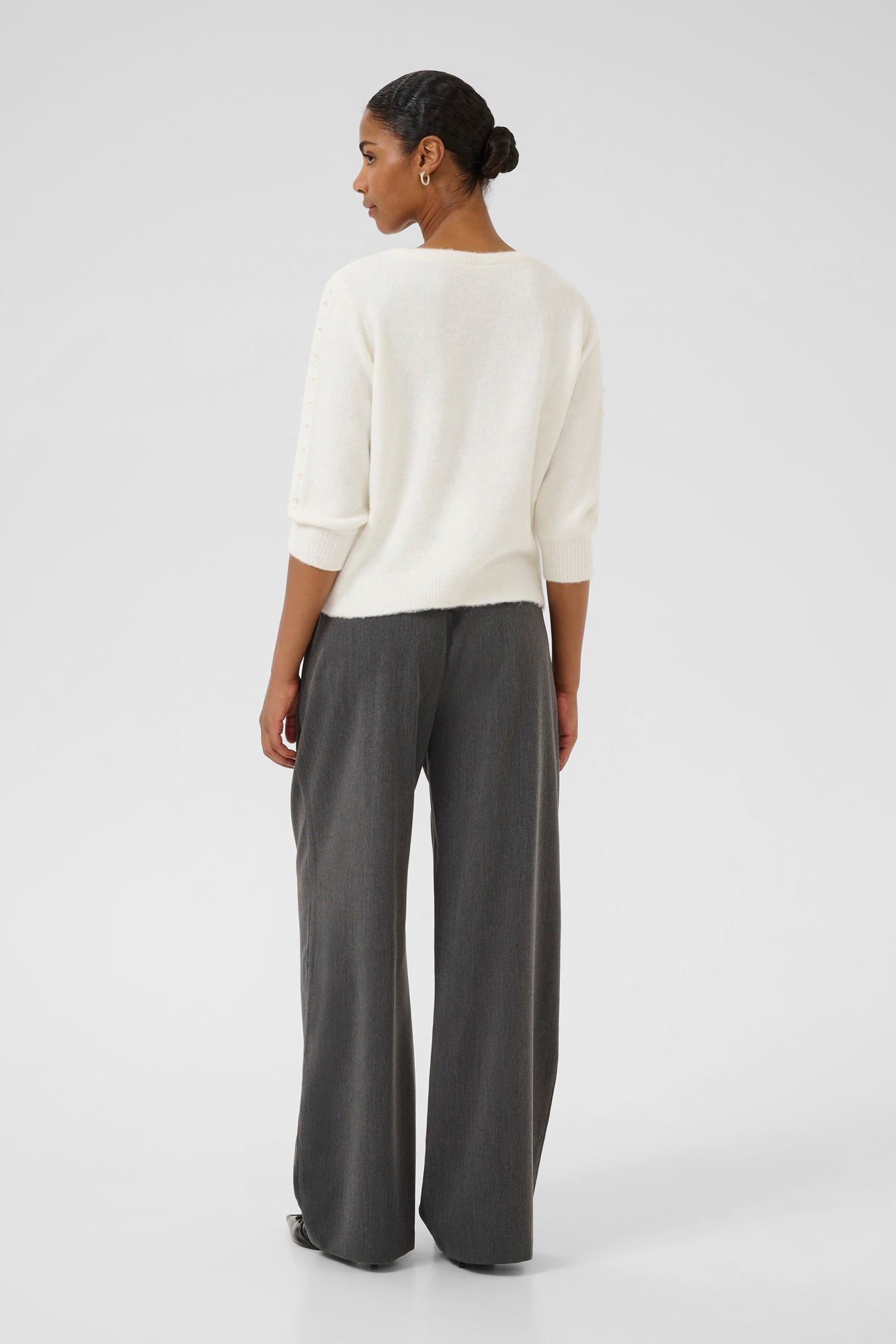 Chandail manches longues pour femme par Kaffe | 10510632 Craie | Boutique Vvög, vêtements mode pour homme et femme