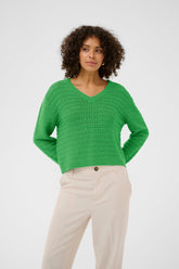 Chandail tissé pour femme par Kaffe | 10511299 Vert Vif | Boutique Vvög, vêtements mode pour homme et femme