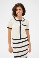 Cardigan pour femme par Kaffe | 10511645 Craie | Boutique Vvög, vêtements mode pour homme et femme