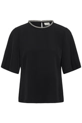 Blouse manches courtes noir, vue produit pour femme par Kaffe