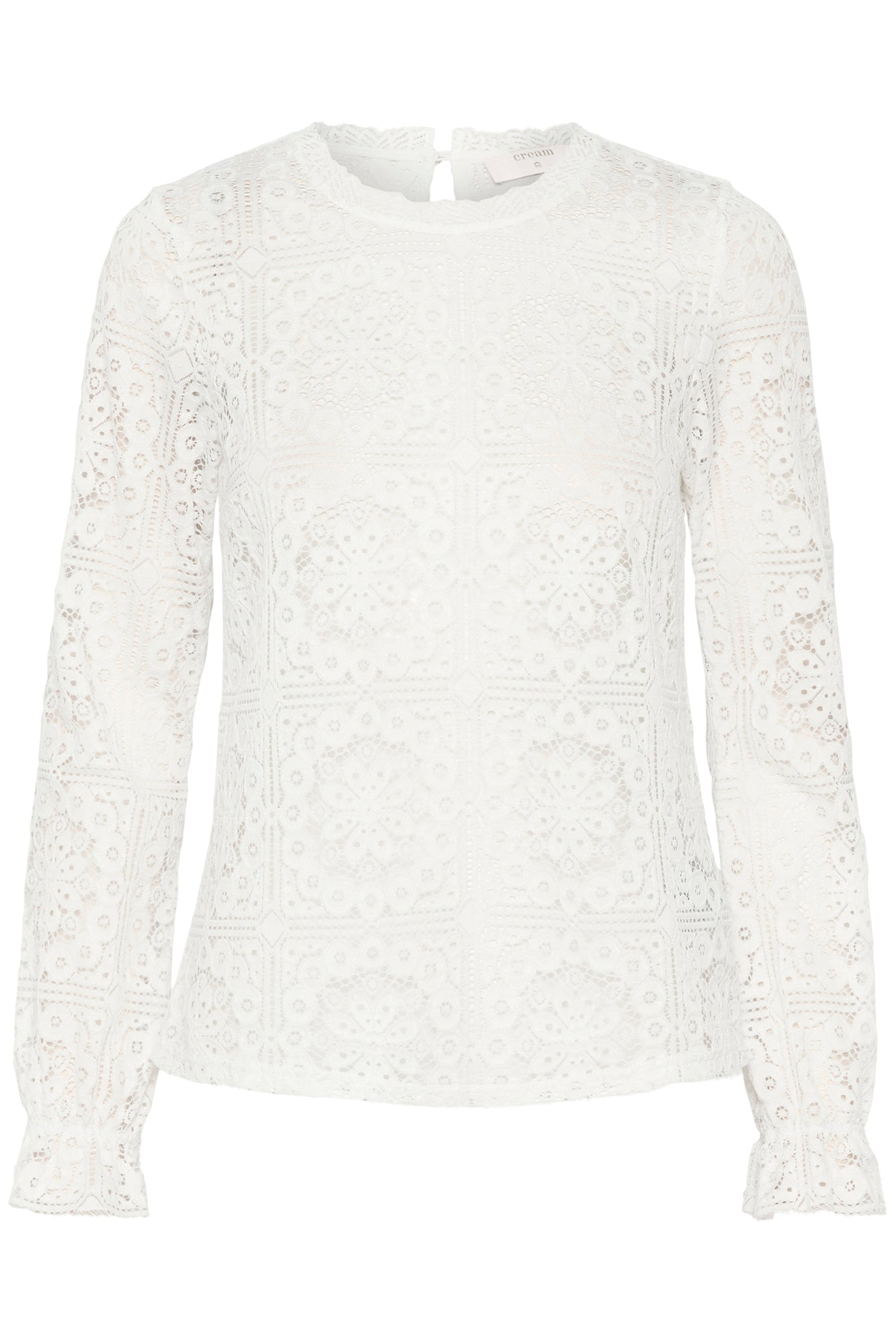 Chandail manches longues pour femme par Cream | 10607994 Blanc Comme Neige | Boutique Vvög, vêtements mode pour homme et femme