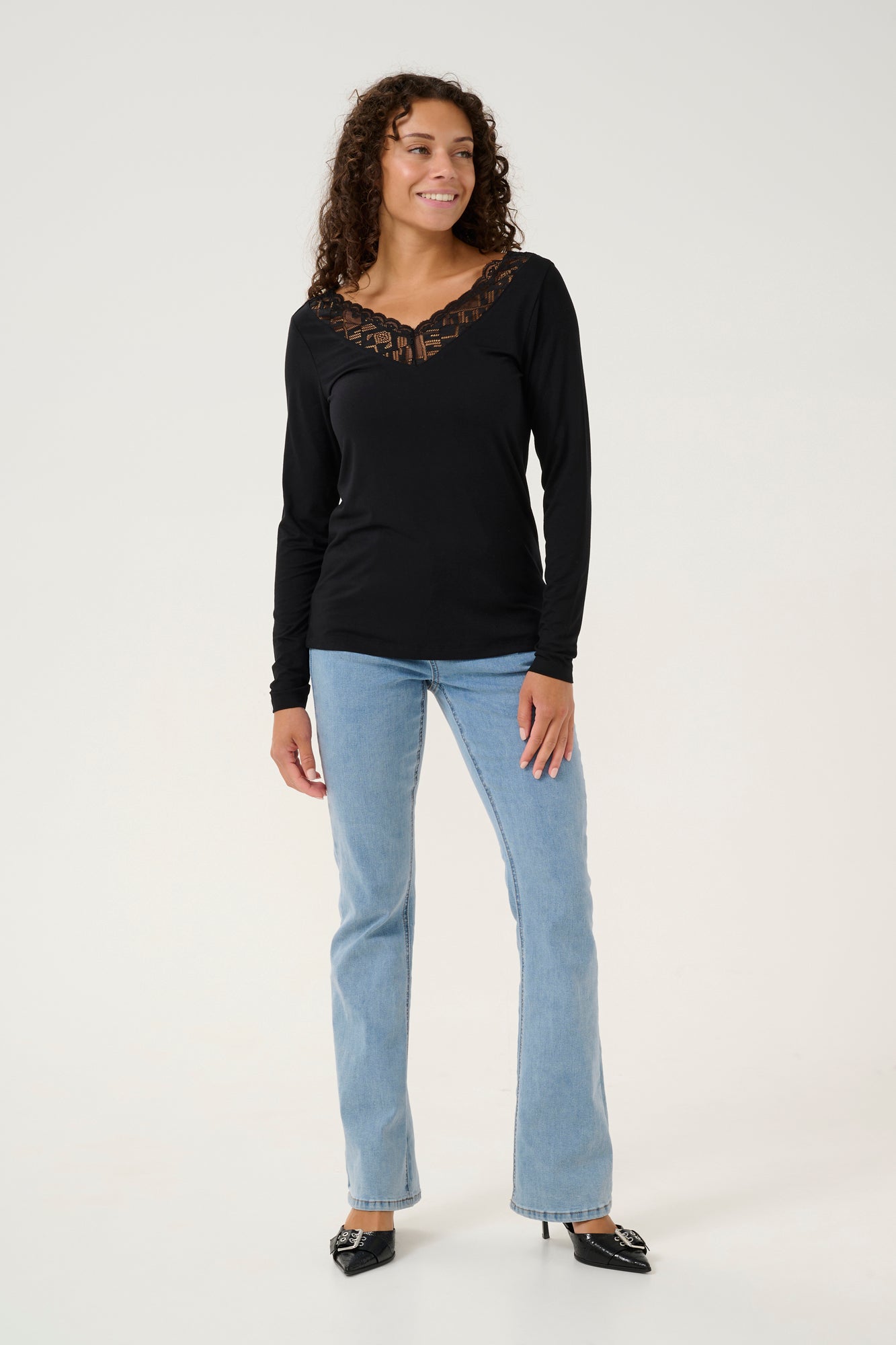Chandail manches longues pour femme par Cream | 10612762 Noir Absolu | Boutique Vvög, vêtements mode pour homme et femme