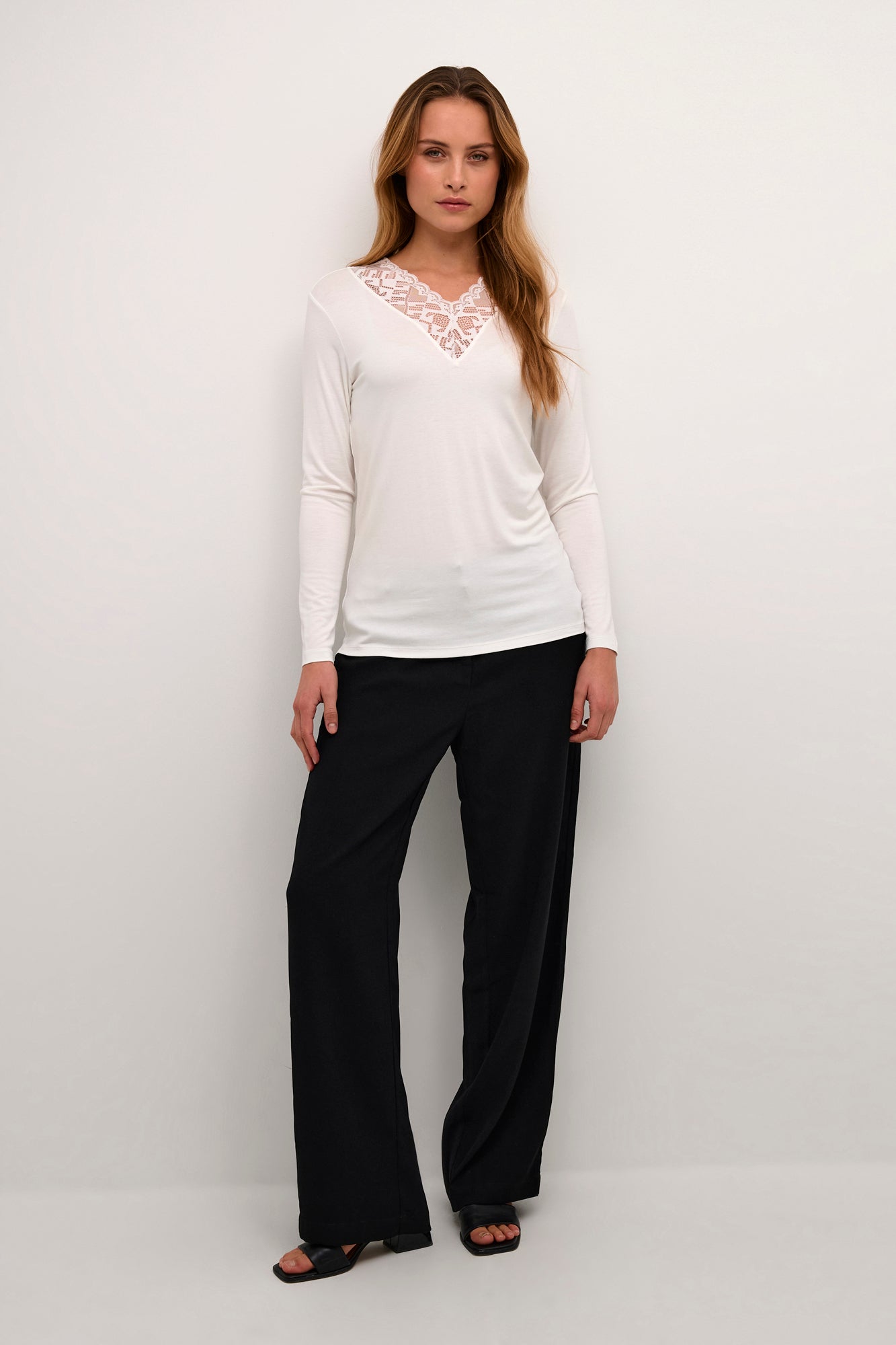 Chandail manches longues pour femme par Cream | 10612762 Blanc Neige | Boutique Vvög, vêtements mode pour homme et femme