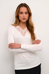 Chandail manches longues pour femme par Cream | 10612762 Blanc Neige | Boutique Vvög, vêtements mode pour homme et femme