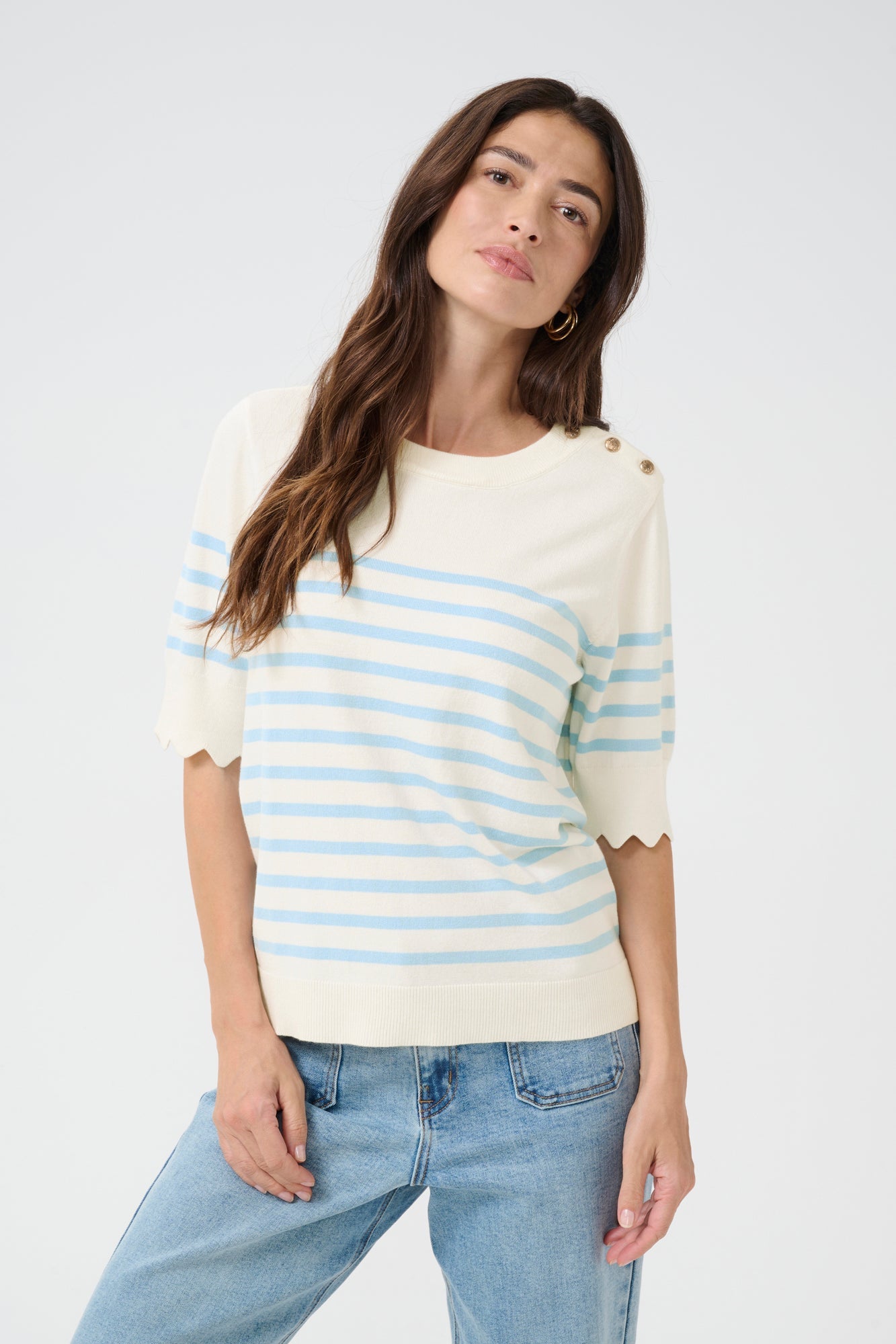 T-Shirt pour femme par Cream | 10613474 Guimauve Clé | Boutique Vvög, vêtements mode pour homme et femme