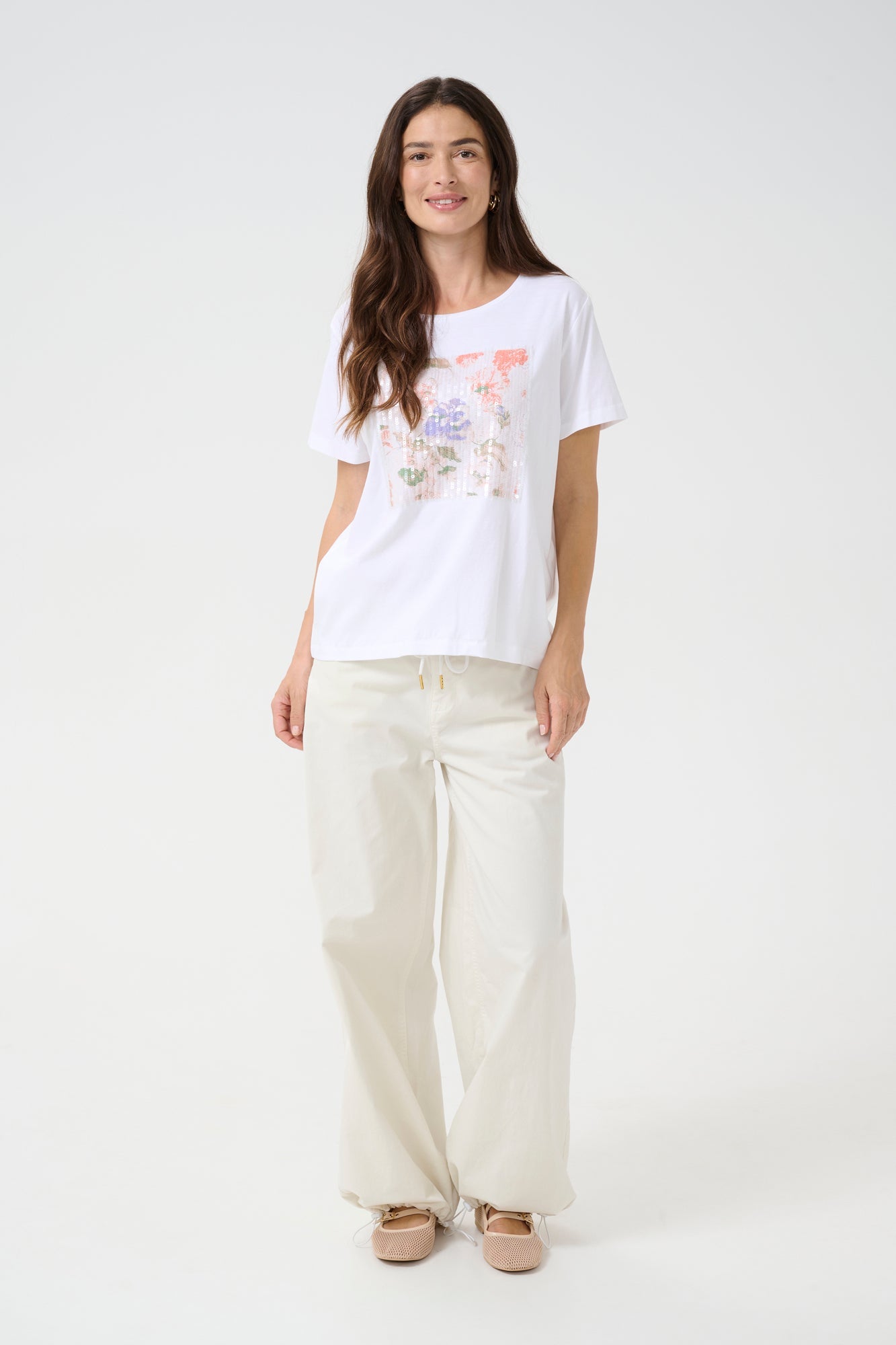 T-Shirt pour femme par Cream | 10613486 Paillettes Florales | Boutique Vvög, vêtements mode pour homme et femme