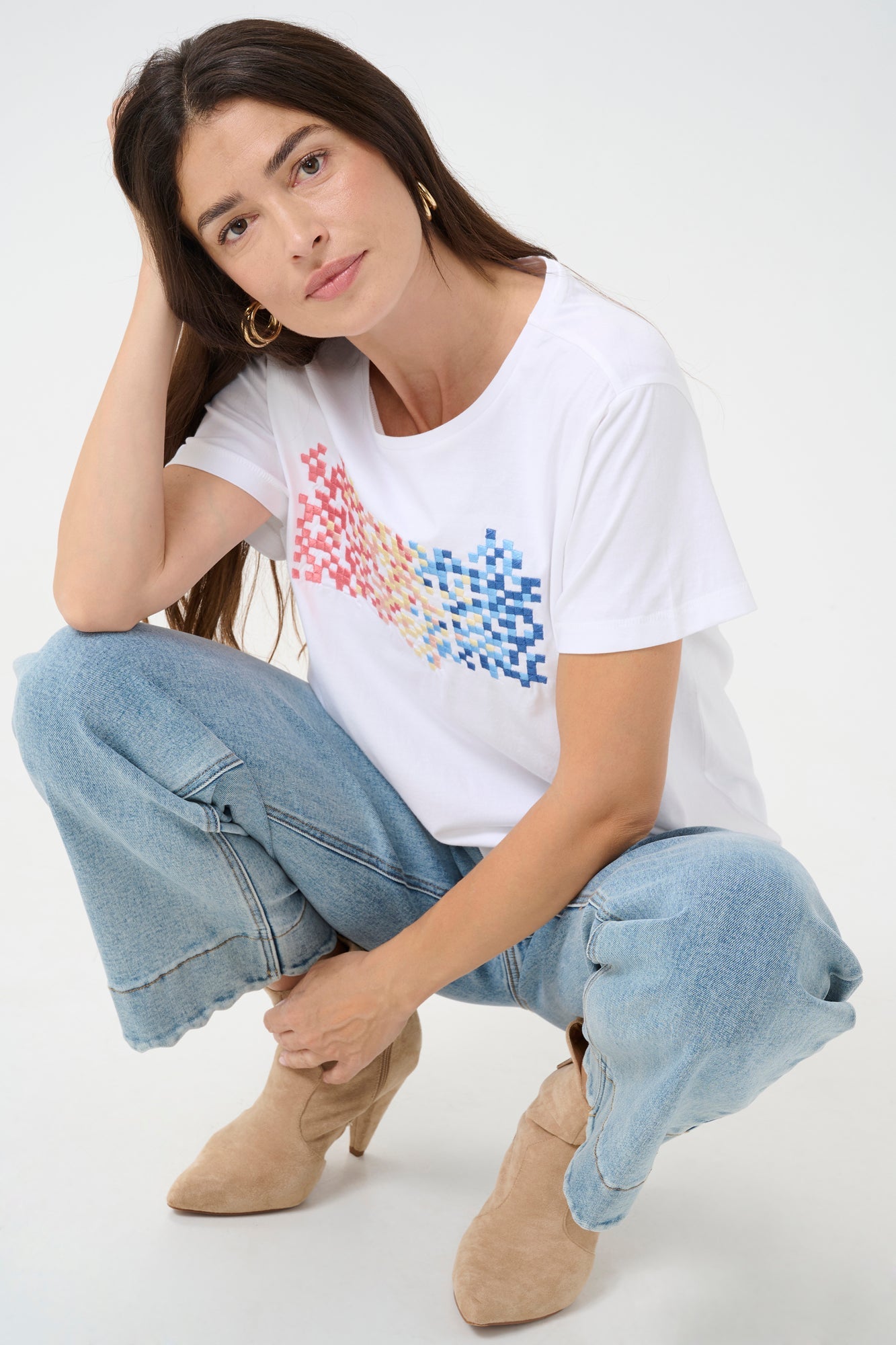 T-Shirt pour femme par Cream | 10613486 Broderie Pixel | Boutique Vvög, vêtements mode pour homme et femme