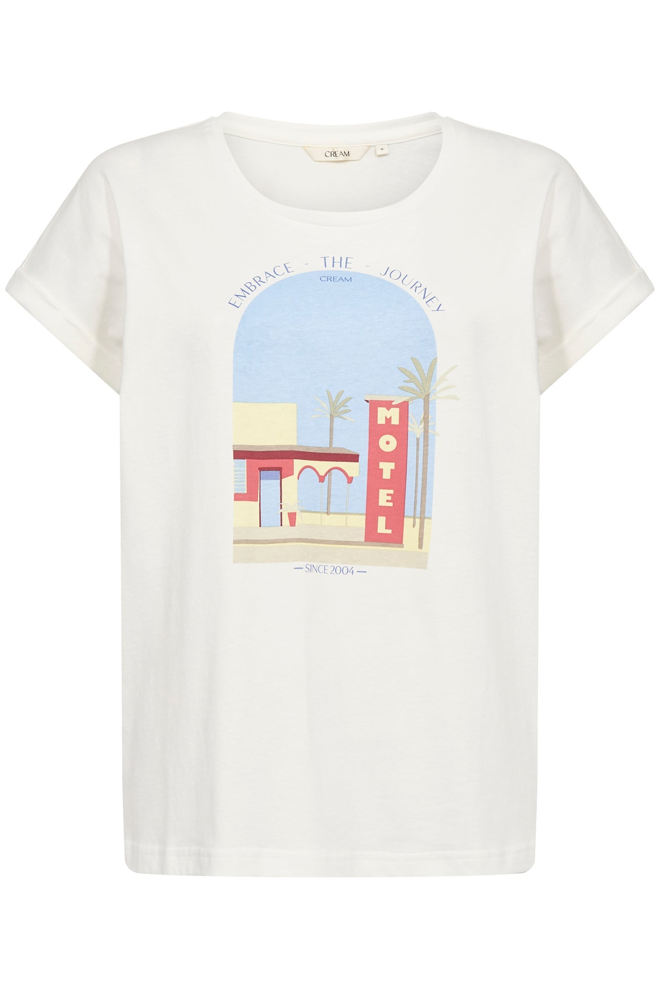 T-Shirt pour femme par Cream | 10613487 Bleu Jaune | Boutique Vvög, vêtements mode pour homme et femme