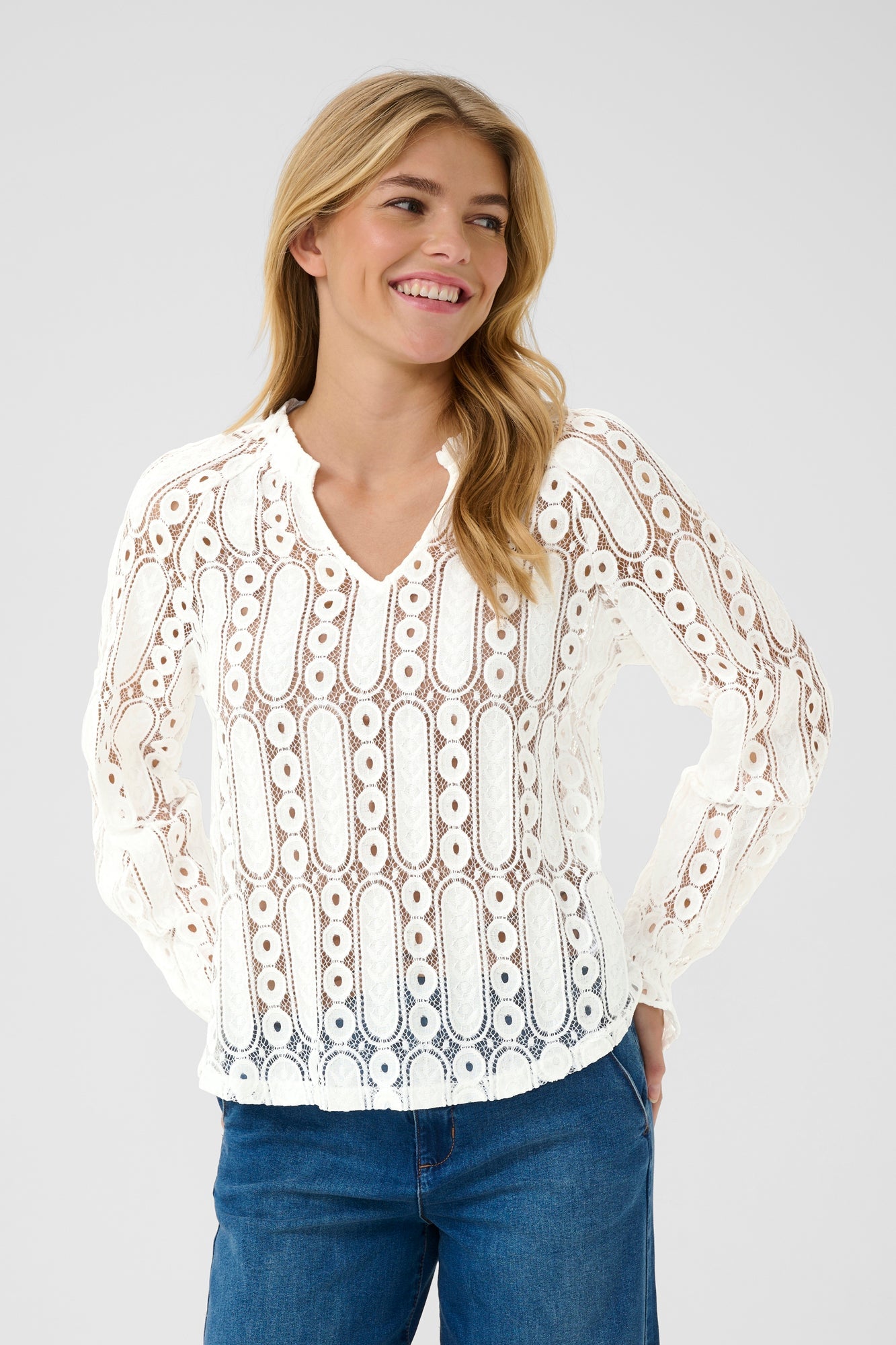 Chandail manches longues pour femme par Cream | 10613676 Blanche-Neige | Boutique Vvög, vêtements mode pour homme et femme
