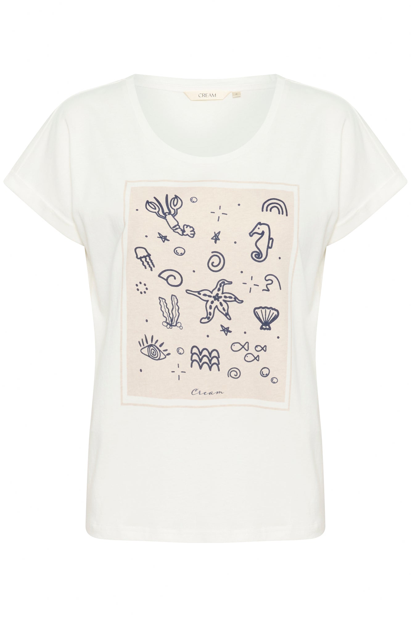T-Shirt pour femme par Cream | 10613804 Bleu Océan | Boutique Vvög, vêtements mode pour homme et femme