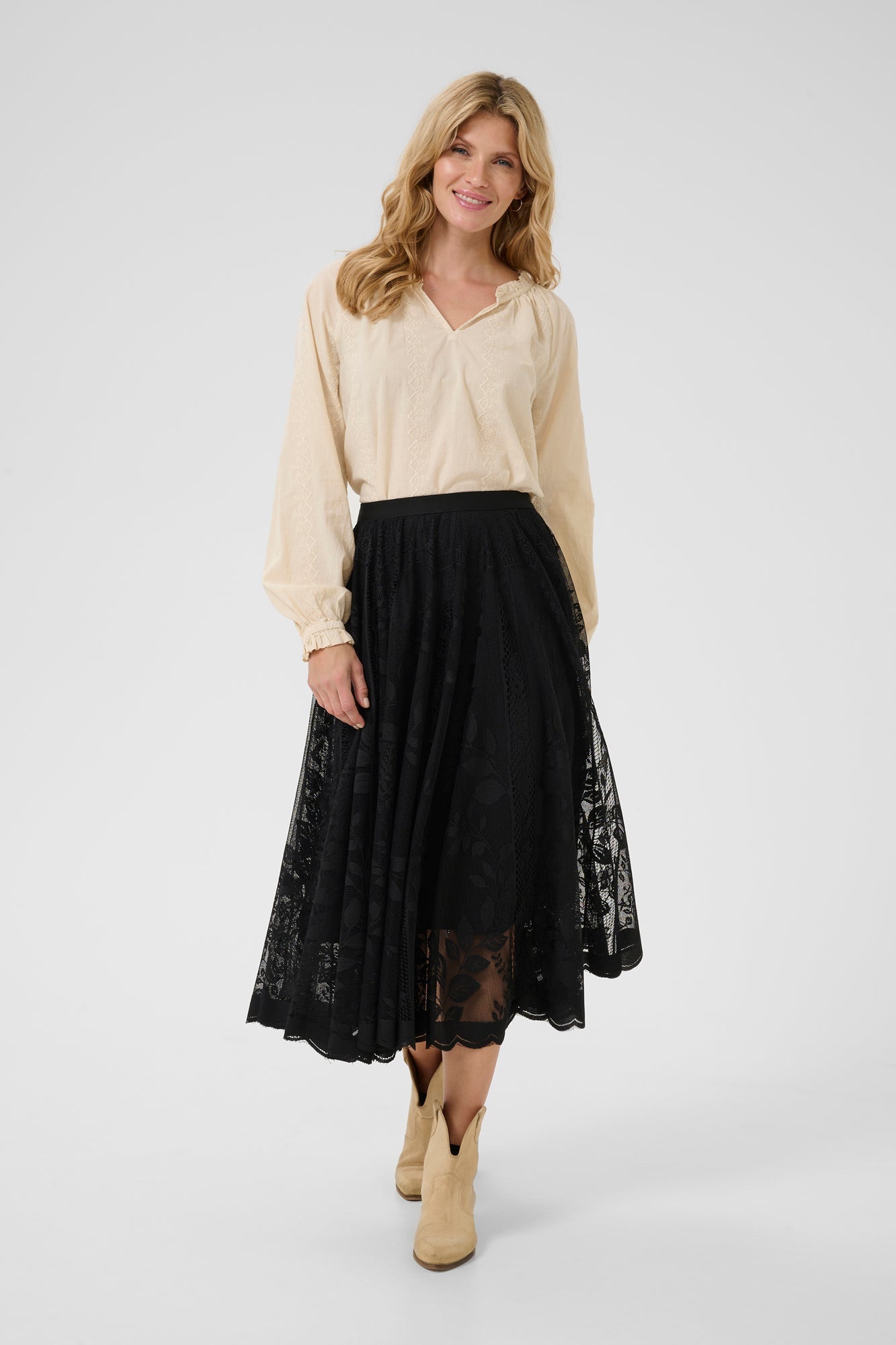 Jupe pour femme par Cream | 10613856 Noir Absolu | Boutique Vvög, vêtements mode pour homme et femme