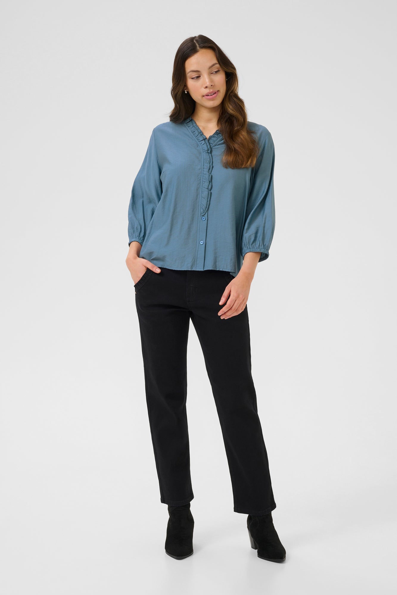 Blouse pour femme par Cream | 10613913 Bleu Havre | Boutique Vvög, vêtements mode pour homme et femme