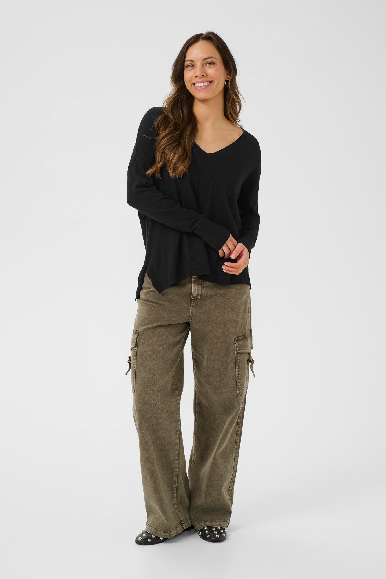 Chandail manches longues pour femme par Cream | 10613924 Noir absolu | Boutique Vvög, vêtements mode pour homme et femme