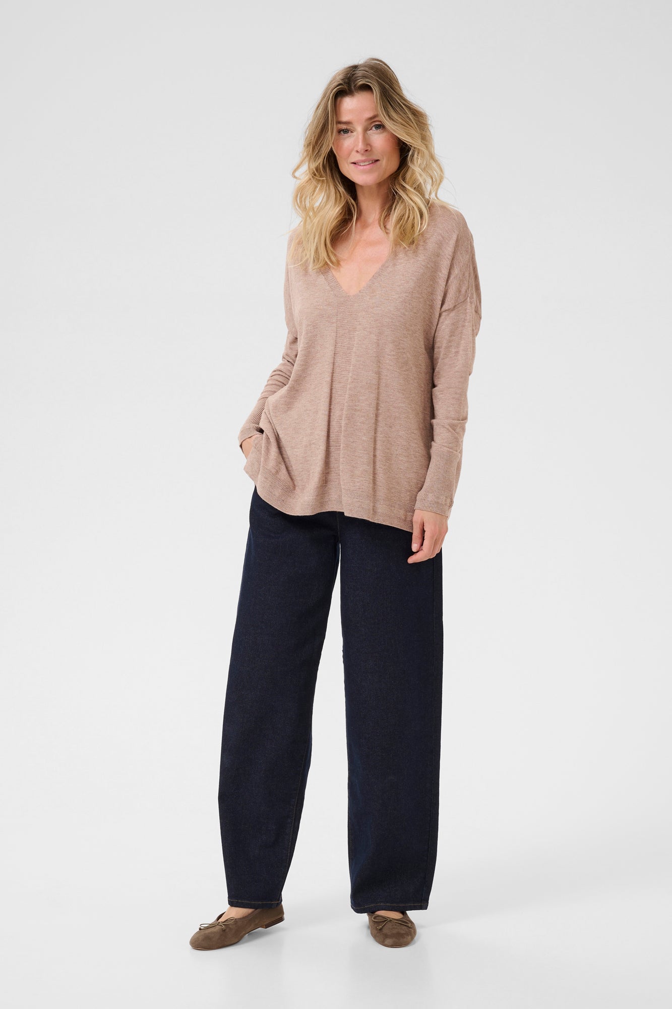 Chandail manches longues pour femme par Cream | 10613924 Fossile | Boutique Vvög, vêtements mode pour homme et femme