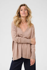 Chandail manches longues pour femme par Cream | 10613924 Fossile | Boutique Vvög, vêtements mode pour homme et femme