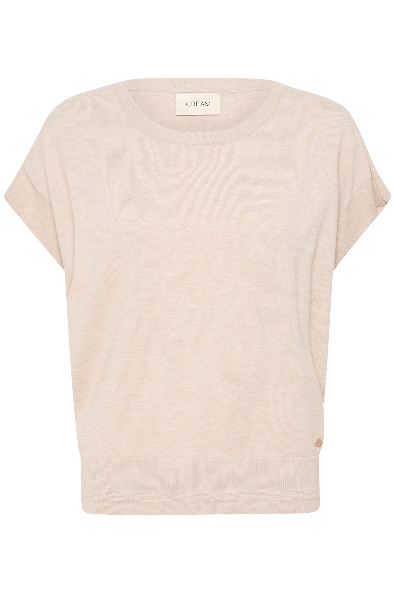 Chandail manches courtes pour femme par Cream | 10613926 Parchemin Ancien | Boutique Vvög, vêtements mode pour homme et femme