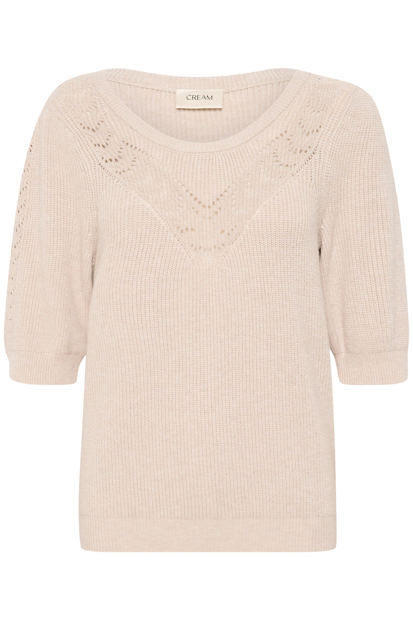 Chandail manches courtes pour femme par Cream | 10613961 Parchemin Ancien | Boutique Vvög, vêtements mode pour homme et femme
