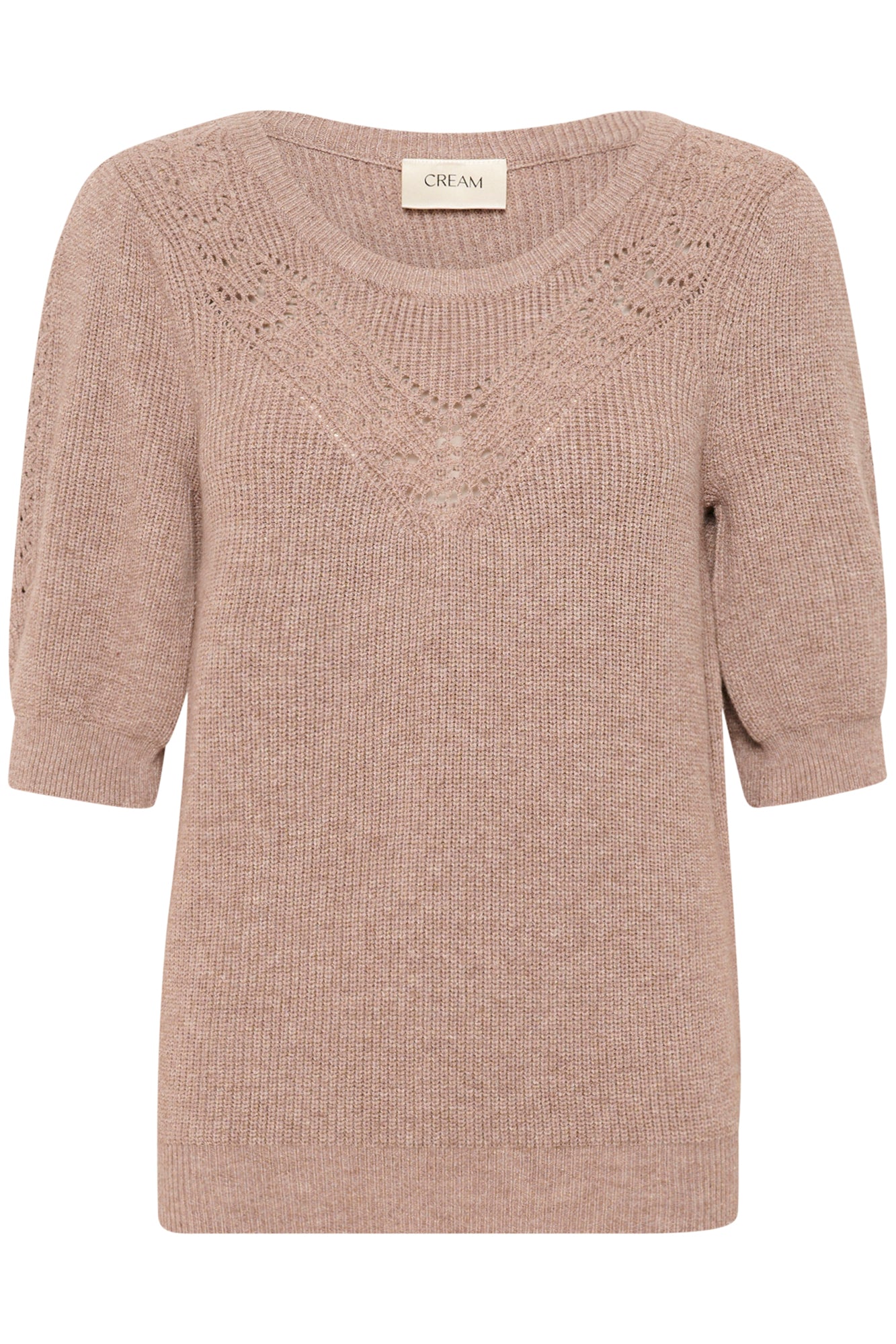 Chandail manches courtes pour femme par Cream | 10613961 Fossile | Boutique Vvög, vêtements mode pour homme et femme
