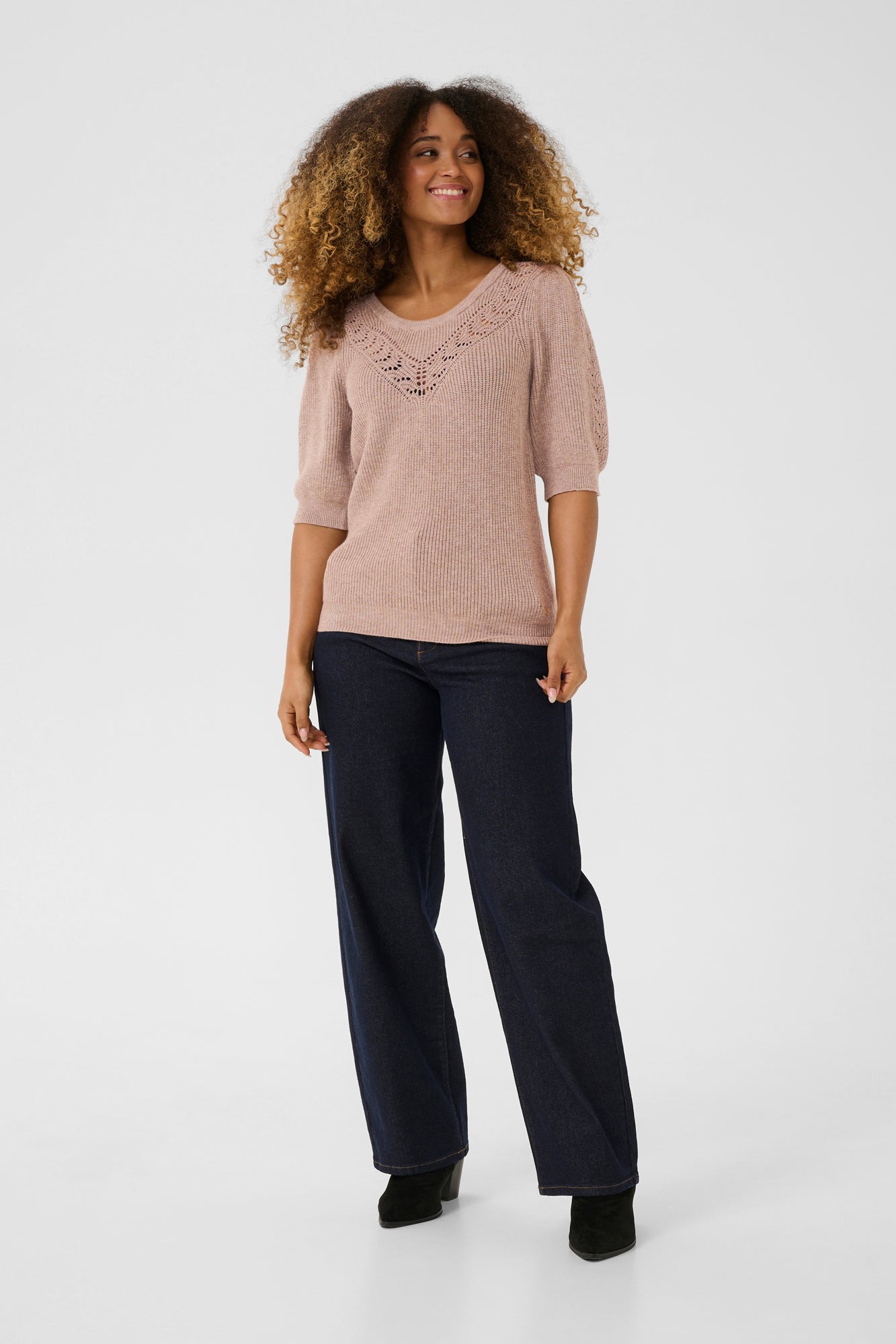 Chandail manches courtes pour femme par Cream | 10613961 Fossile | Boutique Vvög, vêtements mode pour homme et femme