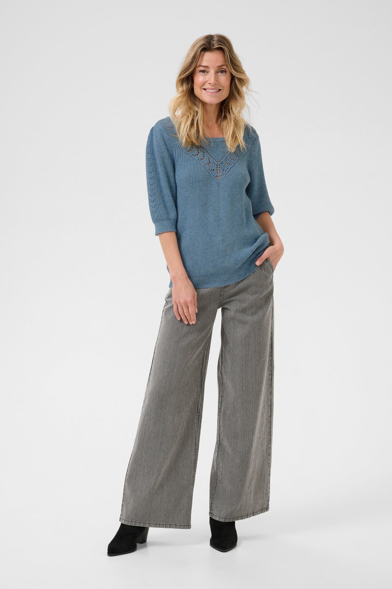 Chandail 3/4 pour femme par Cream | 10613961 Blue Haven | Boutique Vvög, vêtements mode pour homme et femme
