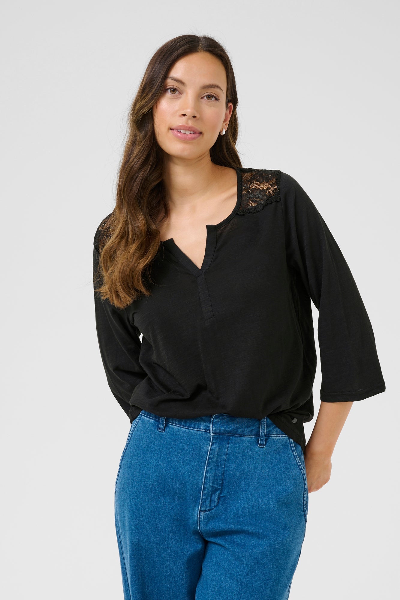 Blouse pour femme par Cream | 10614074 Noir absolu | Boutique Vvög, vêtements mode pour homme et femme
