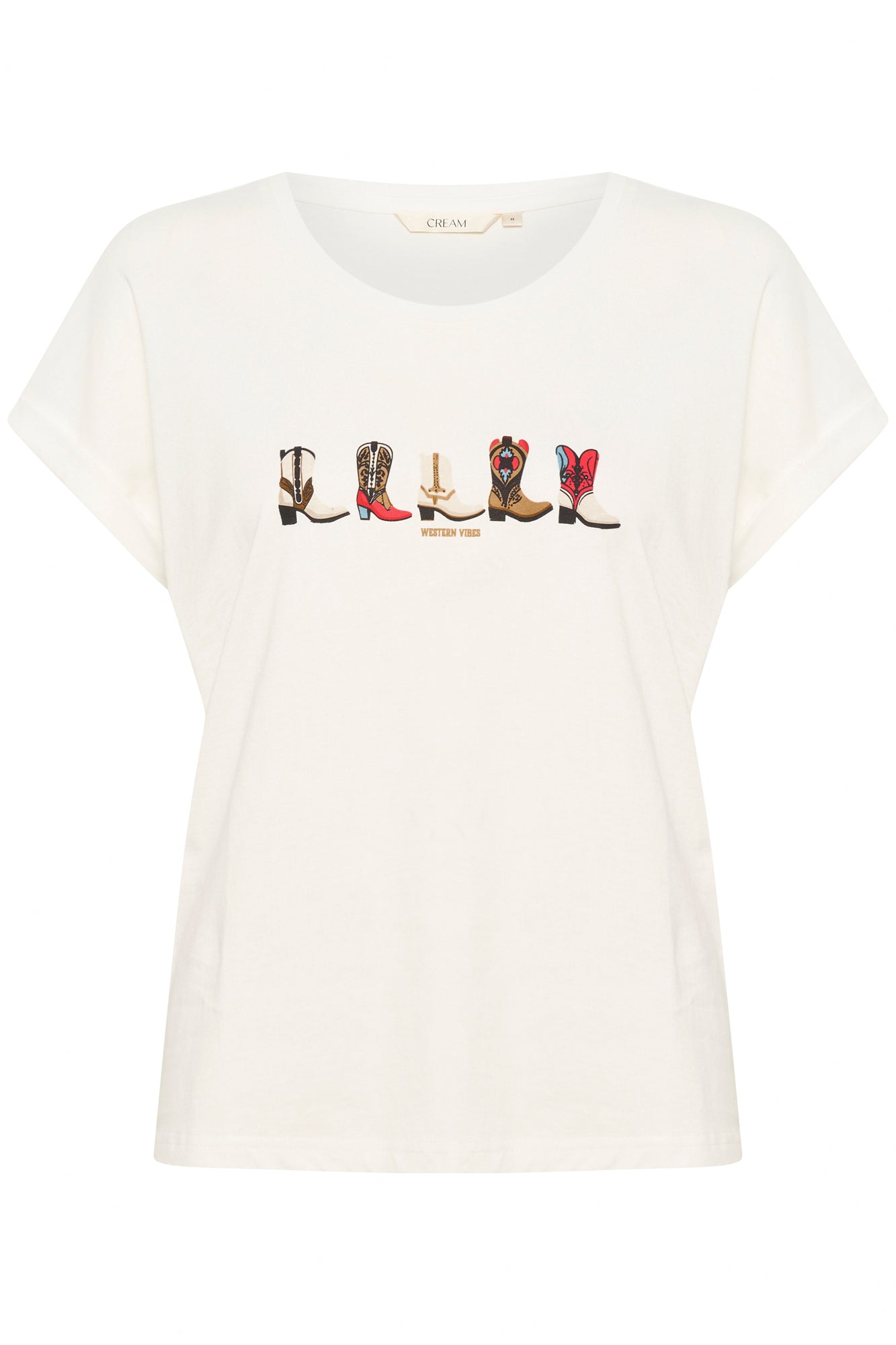 T-Shirt pour femme par Cream | 10614080 Brun Rouge Bleu | Boutique Vvög, vêtements mode pour homme et femme