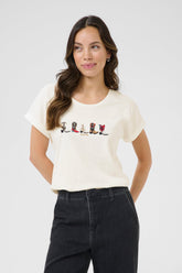 T-Shirt pour femme par Cream | 10614080 Brun Rouge Bleu | Boutique Vvög, vêtements mode pour homme et femme