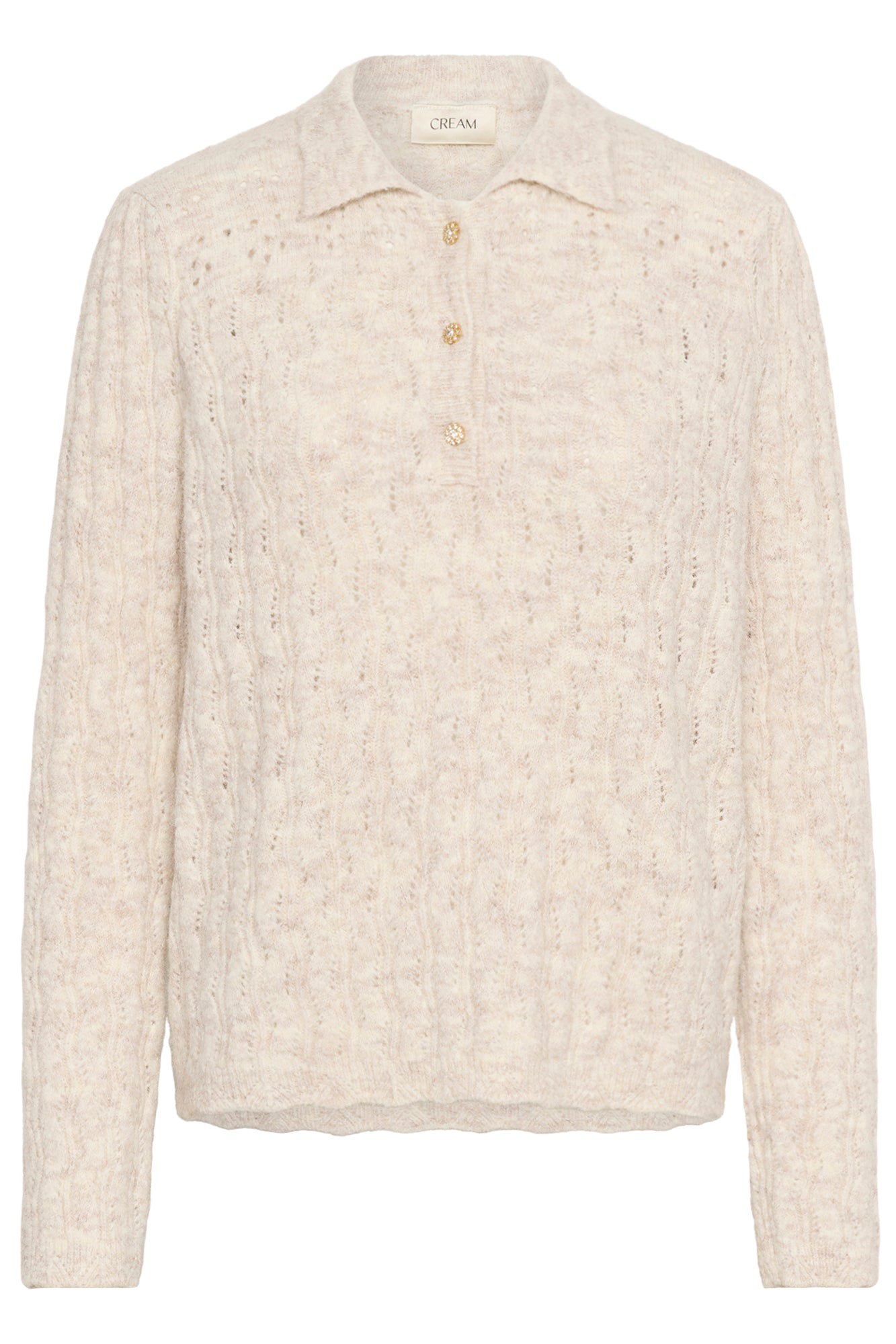 Blouse en tricot pour femme par Cream | 10614229 Avoine Mélangée | Boutique Vvög, vêtements mode pour homme et femme